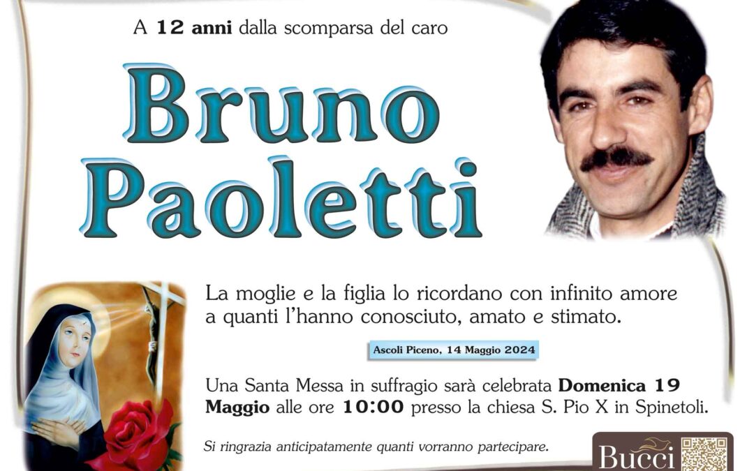 12° anniversario Bruno Paoletti